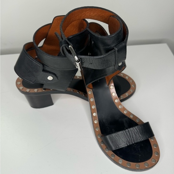Isabel Marant Leather Studded Sandals Sz 39 - Picture 1 of 7
